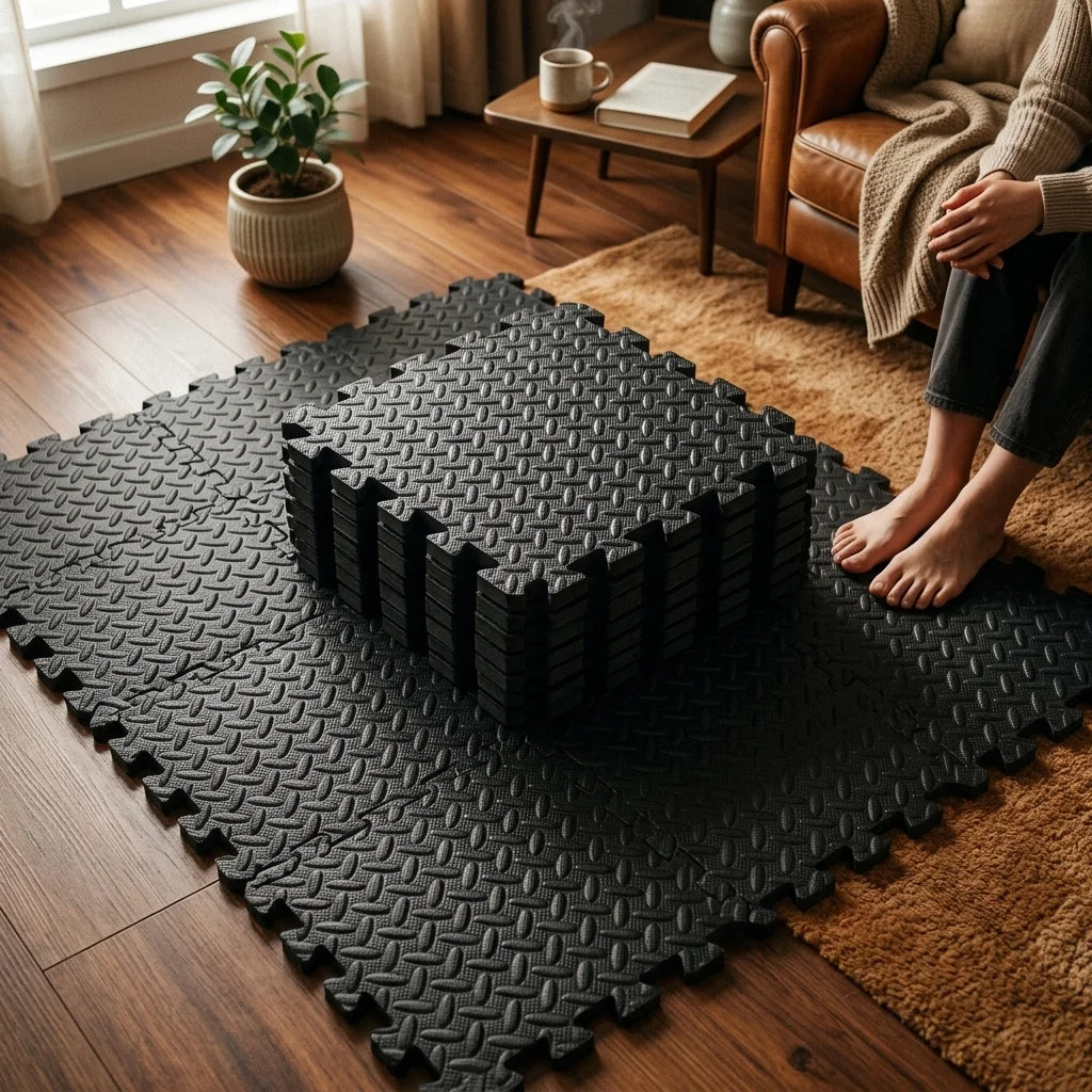 30x30x2.5CM Thickened Yoga Puzzle Mat(6/8/12Pcs) Fitness Interlocking Foam Mat EVA Non-Slip Flooring Rug for Home Living Room