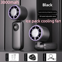 8000mAh USB Hanging Neck Fan Portable Bladeless Mini Rechargeable Mute LED Digital Display Electric Air Cooler Handheld