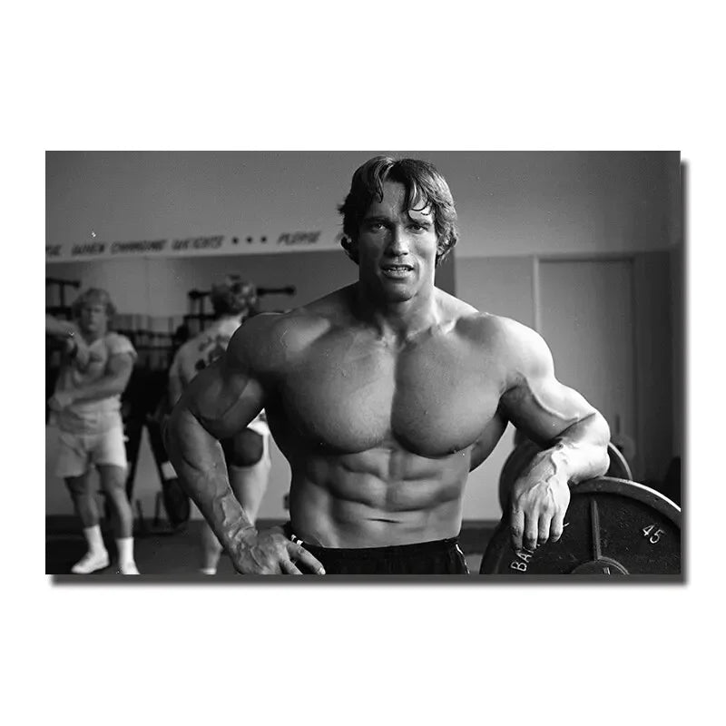 Arnold Schwarzenegger Bodybuilding Motivational Quote Canvas Painting Poster for Home Decor living room wall art for bed room