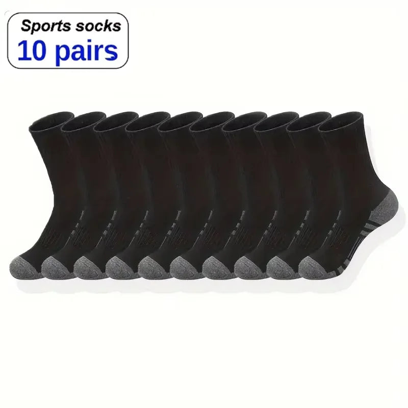 Men's Running Socks 10/30 Pairs Soft Comfortable Summer Sweat Wicking Breathable Basketball Sports Socks for Active Lifestyle