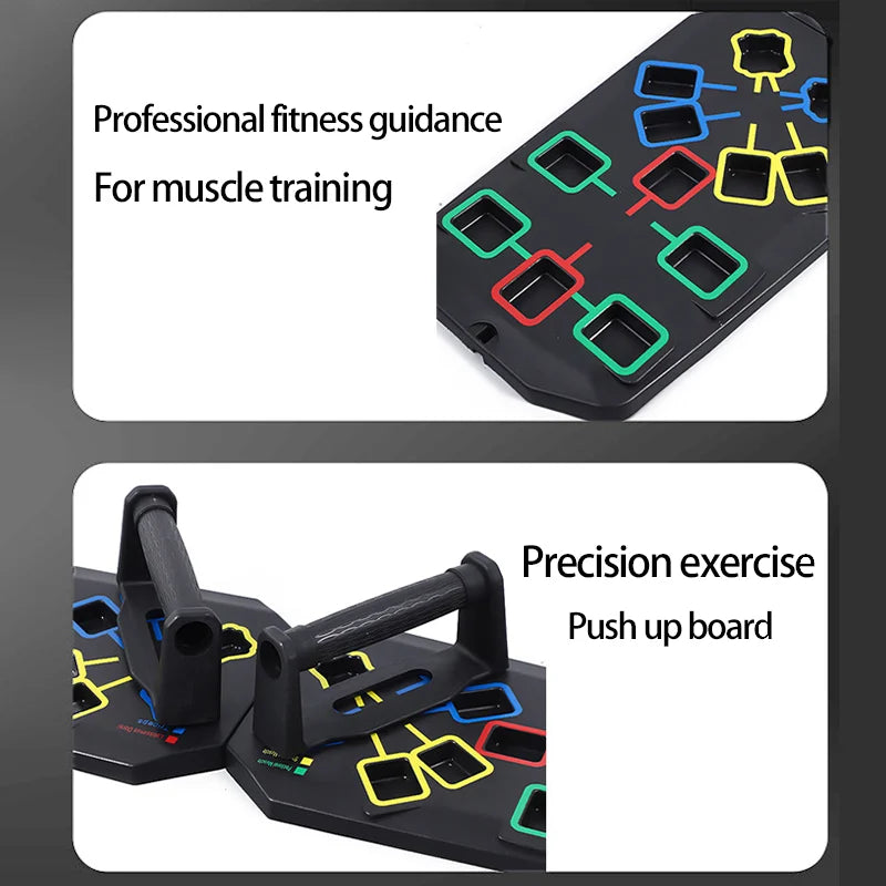 New Portable Multifunctional Push-up Board Set with Handles Foldable Fitness Equipment for Chest Abdomen Arms and Back Training