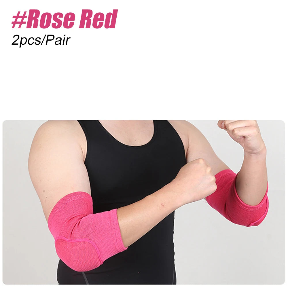Elastic Elbow Pads Thickened Sponge Elbow Knee Protectors Guard Basketball Volleyball Sport Arm Sleeve Pad Adults Children