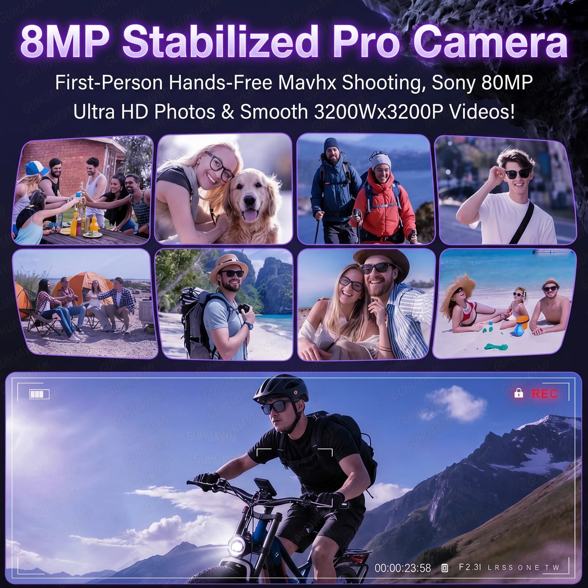2026 New AI Video Glasses 1080P HD Camera Recorder Bluetooth Audio Voice Control Touch WiFi Sync Smart Glasses for Travel Use HD