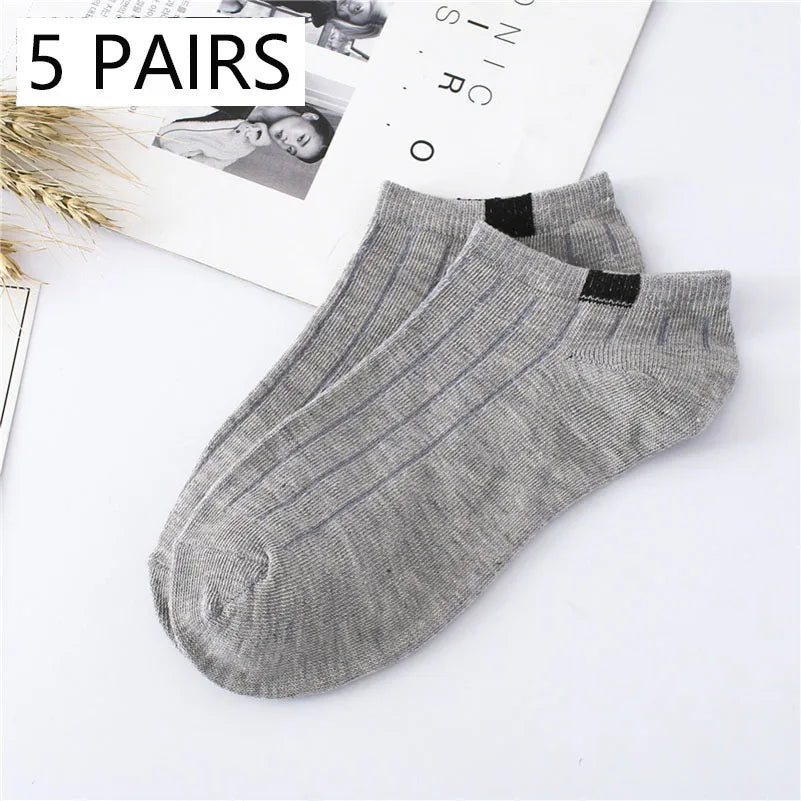 5 Pairs Socks Womens Summer Autumn Socks Women Quality Cotton Cute Set Japanese Style Sports Fashion Short Ankle Socks Harajuku