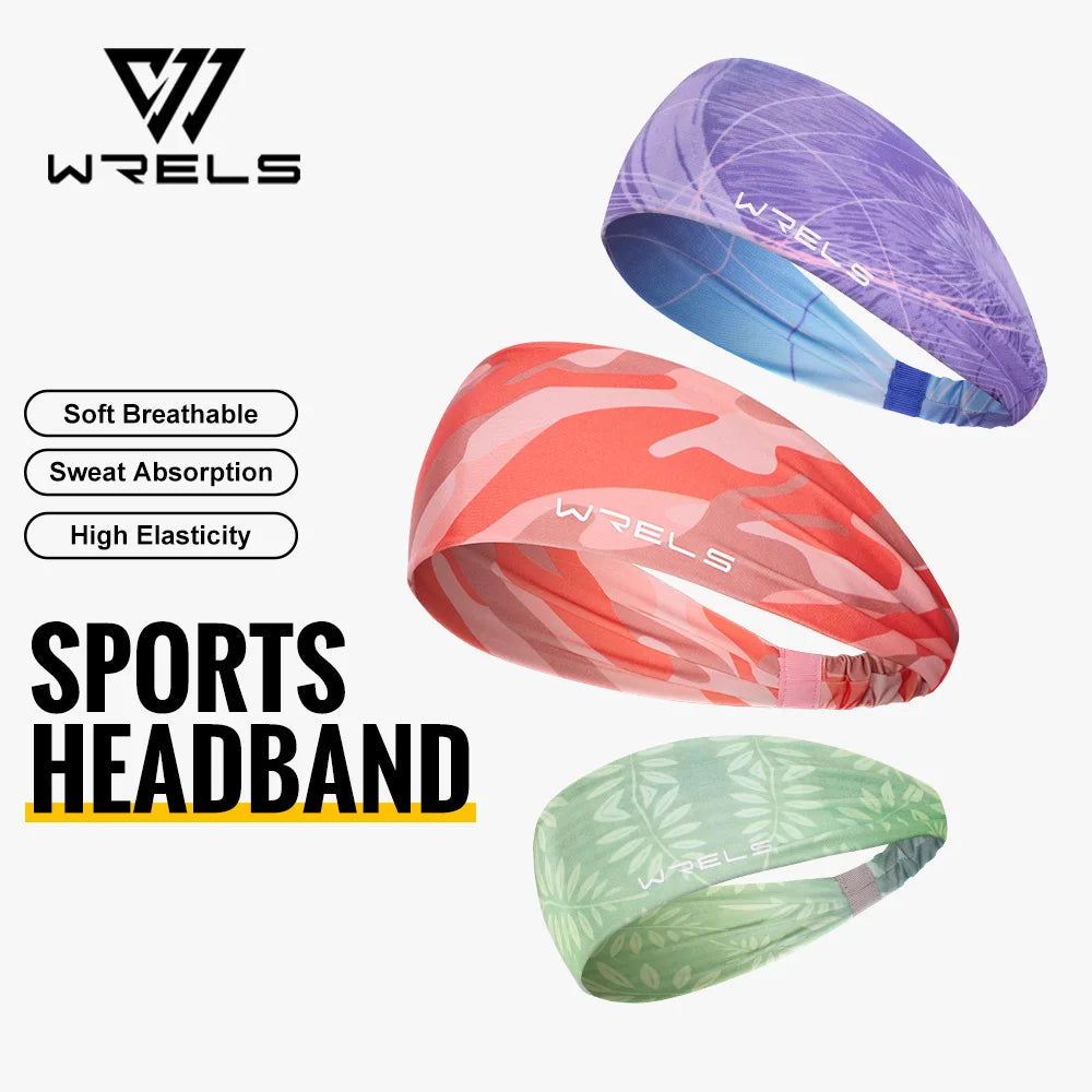 WRELS Sports Headbands for Men Women Elastic Sweatbands Non Slip Hair Bands for Gym Yoga Running Fitness Outdoor Sports Headband