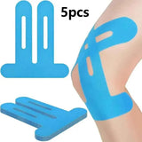 6-Pack Pre-Cut Knee Kinesiology Tape Waterproof Elastic Latex-Free No Residue Pain Relief Knee Support Sports Tape for Athletes