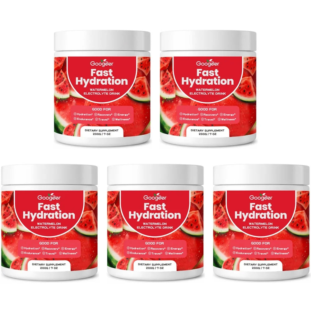 Googeer Watermelon Electrolyte Drink Powder for Post-Workout Recovery, Hydration Support, Daily Energy Levels and Endurance 200g