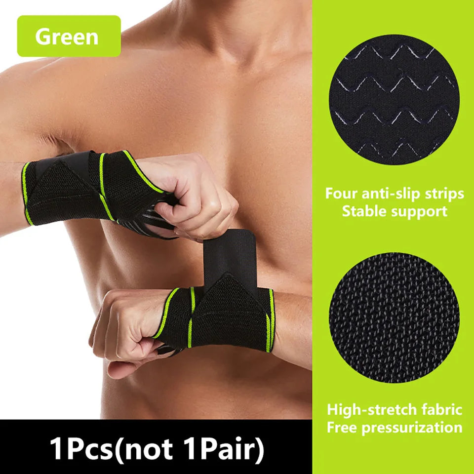 1PCS Adjustable Wristbands Wrist Support Bracer Gym Sports Wristband Carpal Protector Breathable Injury Wrap Band Strap Safety