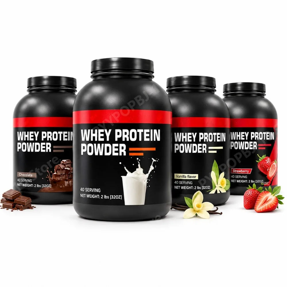 Whey Protein Powder Concentrate 20G Protein Supports Muscle Growth & Recovery Chocolate Vanilla Strawberry Milk 40 Servings 1kg