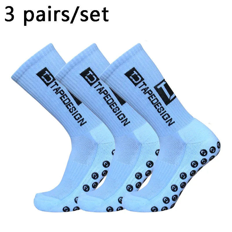3 Pairs Anti-slip Soccer Socks Women Men Outdoor Sport Grip Football Yoga Socks For Woman