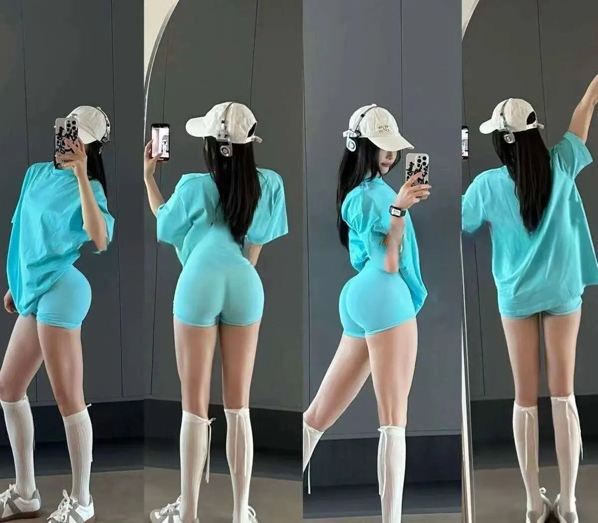 Shorts Low Ribbed Band Gym Shorts Women Workout Clothes Scrunch Bum Seamless Shorts Yoga Biker Sports Shorts
