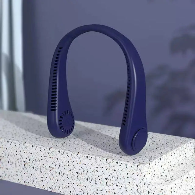 New Summer Portable Mini Hanging Neck Fan Bladeless Neckband Fan Digital Display Power Air Cooler USB Rechargeable Electric Fans