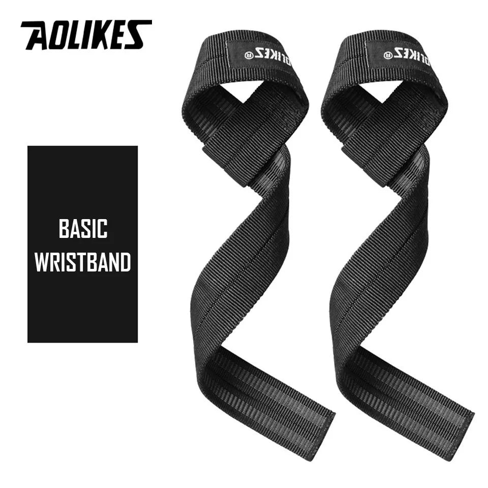 AOLIKES 1 Pair Antislip Weight Lifting Straps Deadlift Straps for Heavylifting Bodybuilding and Powerlifting Wrist Support