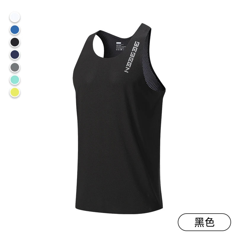 NEW Adult Men Running Outdoor Shirts Tight Gym Tank Top Fitness Marathon T-shirts Sport Exercise Basketball Vest Clothes