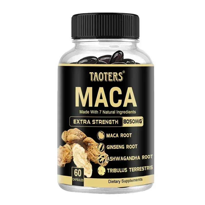 Maca Capsules - Helps with Athletic Performance, Muscle Repair and Fatigue Resistance, Improves Muscle Mass and Endurance