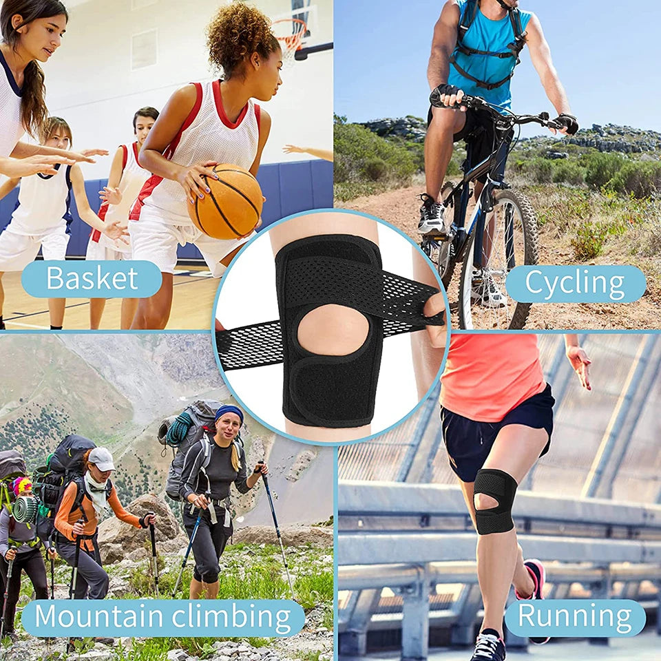 AOLIKES 1PC Knee Brace with Side Stabilizers Relieve Meniscus Tear Knee Pain Joint Pain Relief Adjustable Knee Support Knee Pads