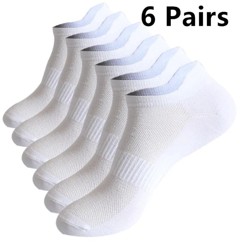 1-10 Pair Ankle Socks Womens and Mens Couple Student Cotton Ear New Plus Size Mesh Athletic Sports Running Solid Color Boat Sock