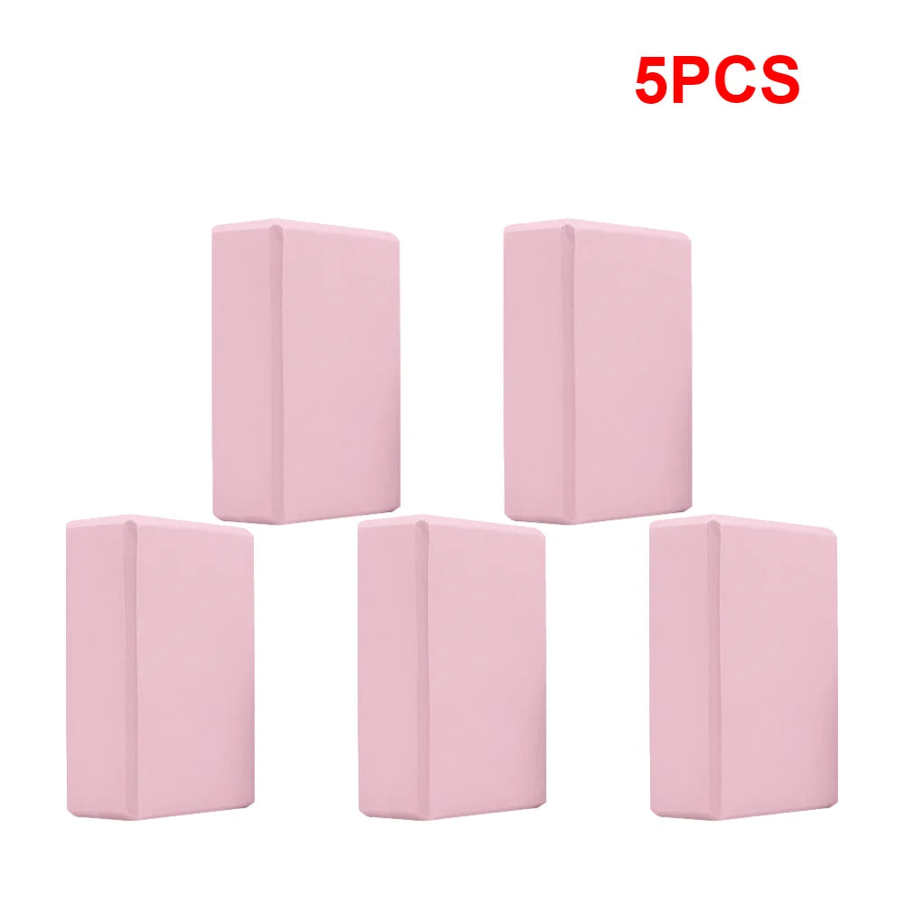 1-5PCS EVA Yoga Building Blocks Cubes Reinforcement Mats Sports Pilates Bricks Exercise Home Exercise Fitness Blocks for Yoga