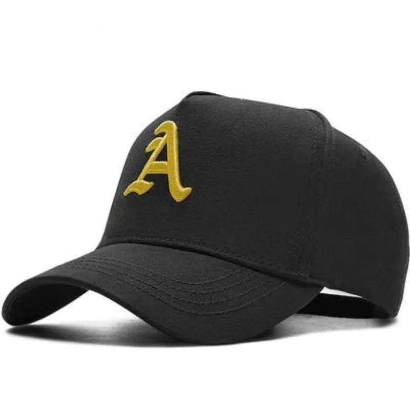 Spring and Summer High Top Baseball Cap  Letter A Embroidery Dad Deep Sun Hat Big Head Man Plus Size Snapback Sports Golf Cap