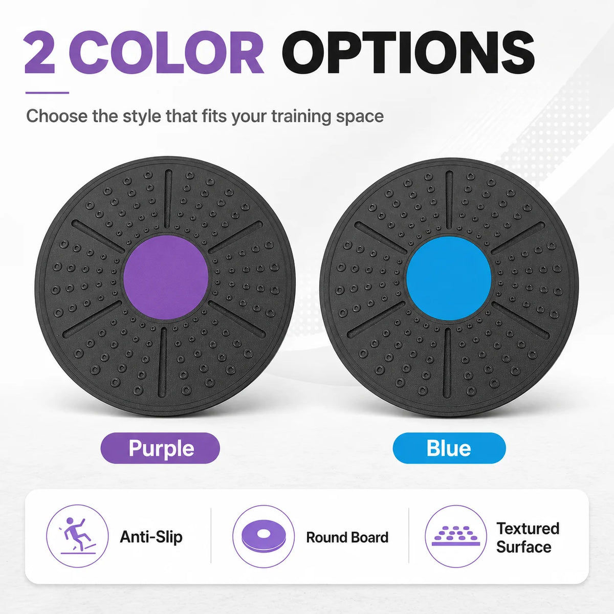 Thickened Balance Board Anti Slip Wobble Disc Core Stability Trainer for Yoga Fitness Kids Coordination Foot Ankle Exercise Pads