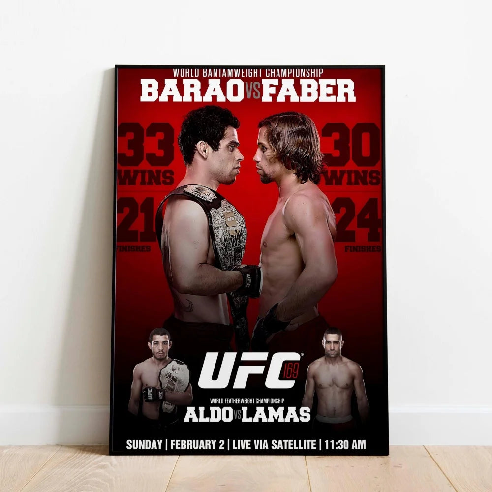 Famous Boxing Legends Posters Fighting UFC 143-180 JONES ALDO Poster Canvas Print Painting Wall Decor Gym Home Mural Cuadros
