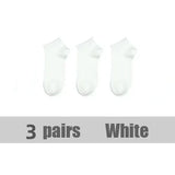 3/5 Pairs Women/Men Socks Breathable Sports Socks Solid Color Boat Socks Comfortable Cotton Ankle Socks White Black Grey Socks's