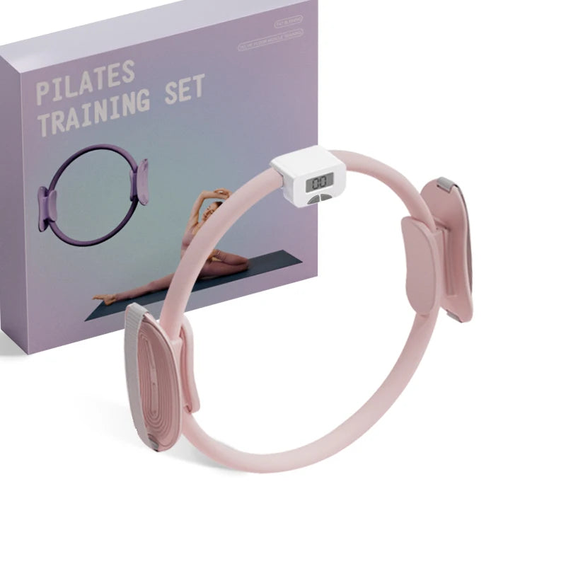 Pilates Ring Fitness Circle - Lightweight & Durable Foam Padded Handles, Flexible Resistance Exercise Equipment for Toning Arms,