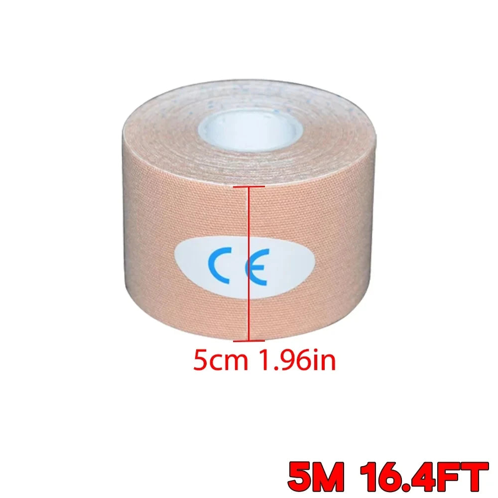 Sports Kinesio Tape Muscle Kinesiology Elastic Knee Pain Relief Strain Patch Athletic Recovery Stickers Fitness Bandages