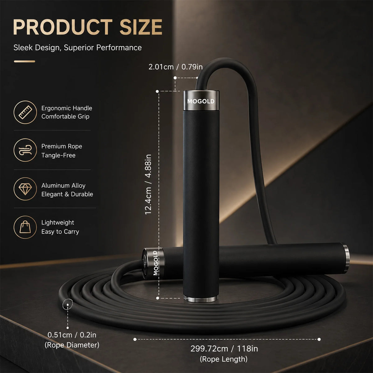 Boxing Jump Rope Sport Exercise Adults Lose Weight Diet Length Adjustable Jumping Rope for Beginners Dual Ball Bearing Design