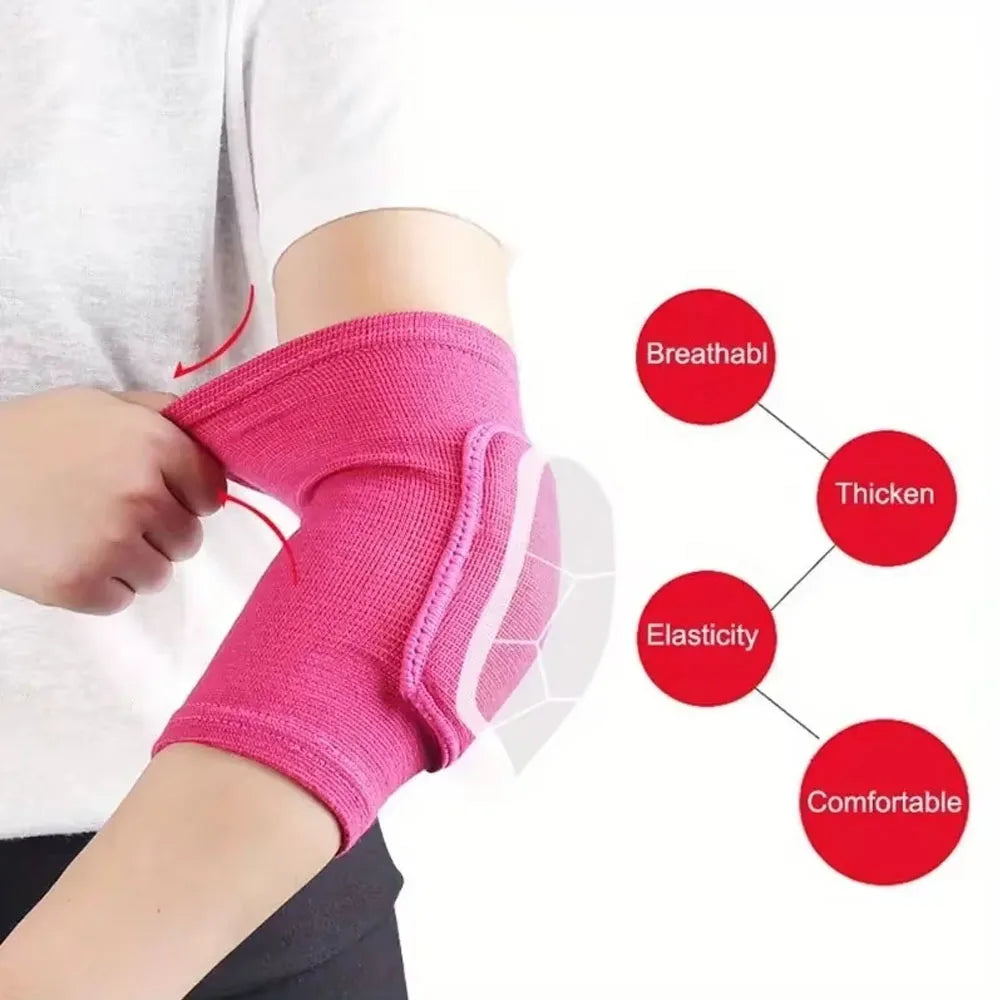 2pcs of Soft Elbow Pads with Thickened Sponge Cushioning - Comfortable Sports Support Sleeves Suitable for Basketball, Volleybal