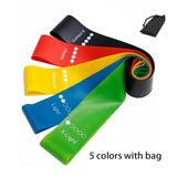 5 Levels Portable Fitness Workout Equipment Rubber Resistance Bands Yoga Gym Elastic Strength Pilates Crossfit  Weight Sports
