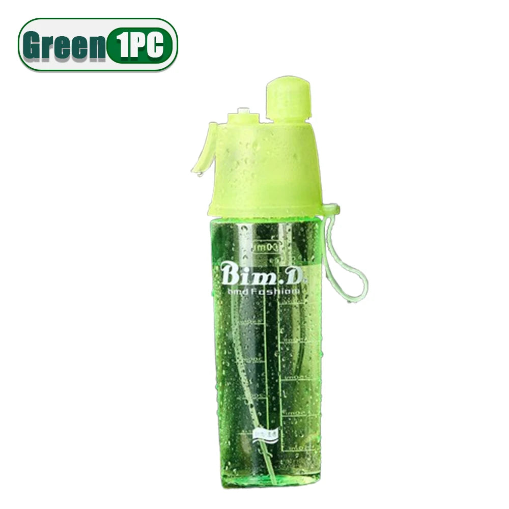 2 in 1 Spray Water Bottle Portable Cooling Hydration Cup for Outdoor Sports Travel Camping Summer Gift for Fitness Lovers