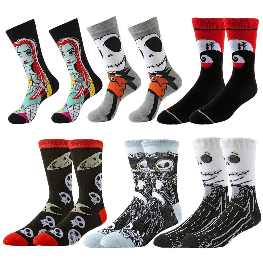 1/5/6/10/20pairs BEAST KINGDOM Men Women Street Funny Socks Cartoon Anime Hip Hop Fashion Novelty Casual Crew Socks