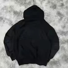 Y2K Gothic Eagle Print Zip Up Hoodie Men Women Vintage Washed Black Hooded Sweatshirt Grunge Streetwear Oversized Hoodie Jacket
