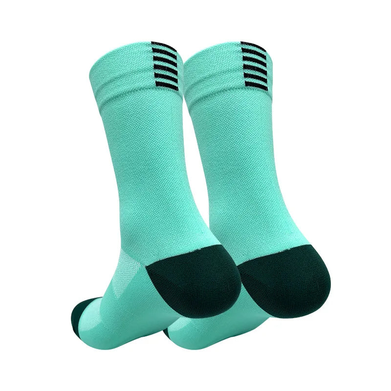 Sports Knee High Socks Quick Dry Durable Comfortable Cycling Running Socks Professional Breathable Outdoor Bicycle Socks