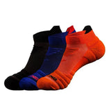 3Pair Professional Fitness Sports Socks Towel Bottom Non-Slip Running Socks Men Women Short Quick-Drying Basketball Training Sox