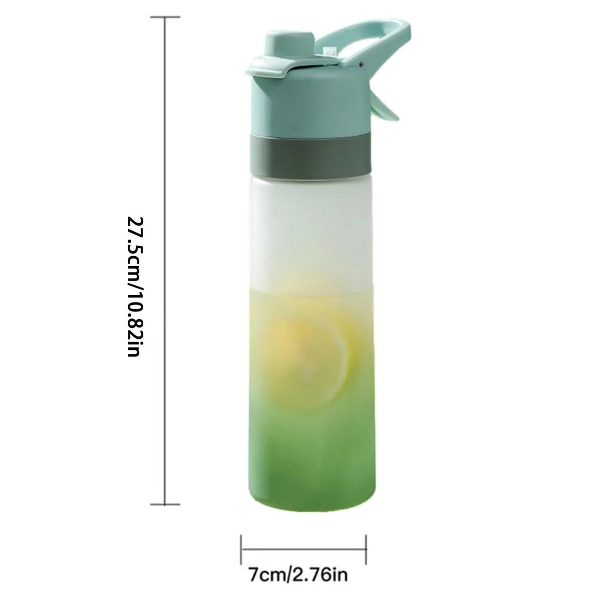 1-4PCS Large Capacity Spray Water Bottle with Straw Gradient Frosted Portable Outdoor Sports Travel Mist Sprayer Reusable Cup