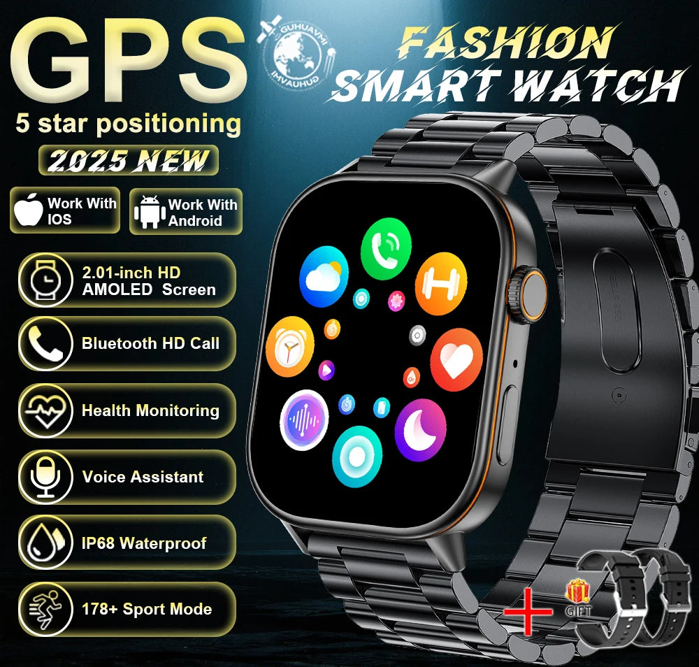 New For Android iOS Outdoor GPS SmartWatch Men 2.01