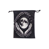 Velvet Witch Cat  Tarot Card Bag With Halloween Pumpkin Drawstring Pouch For Divination Jewelry Astrology Dice Accessories Bag