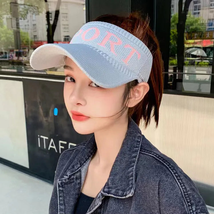Sun Visor Men Women Mesh Adjustable Baseball Cap Sports Tennis Golf Running Hat