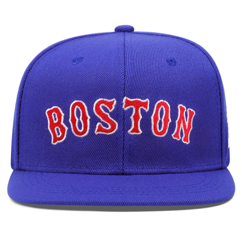 boston Flat edge letter embroidery baseball caps women men outdoor  hip-hop casual duck hats