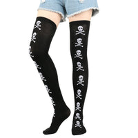 Good-looking Halloween Bleeding Socks Black Solid Color Cartoon Bat Sock Holiday Costume Party Skull Stockings Cool Girls' Style
