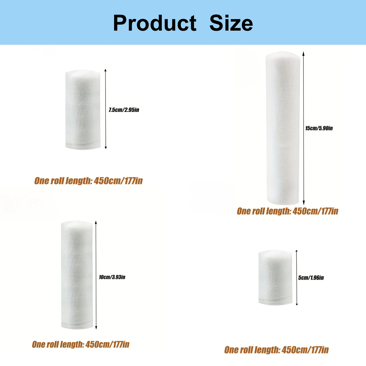 6 Rolls Elastic Gauze Bandages, Breathable and Retractable White Care Package, Used for Finger, Wrist, Leg Support Sports Care