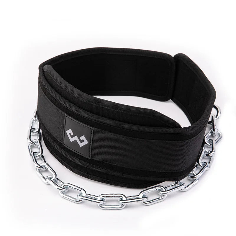 Dip Belt for Weightlifting With Chain Pull Ups Belt Gym Lifting Belt Powerlifting Squat Bodybuilding Heavy Duty Steel Crossfit