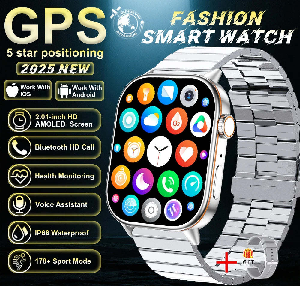 New For Android iOS Outdoor GPS SmartWatch Men 2.01