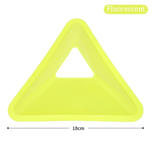 10Pcs Random Color Soccer Training Cones Triangle Football Agility Discs Practice Field Marking Portable Equipment for Kid Adult