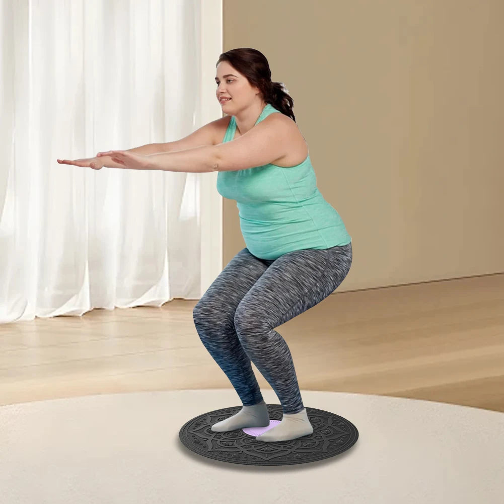 Wobble Balance Board Yoga Swing Balance Board Non-slip Balance Exerciser Stability Trainer Board for Core Training Body Exercise