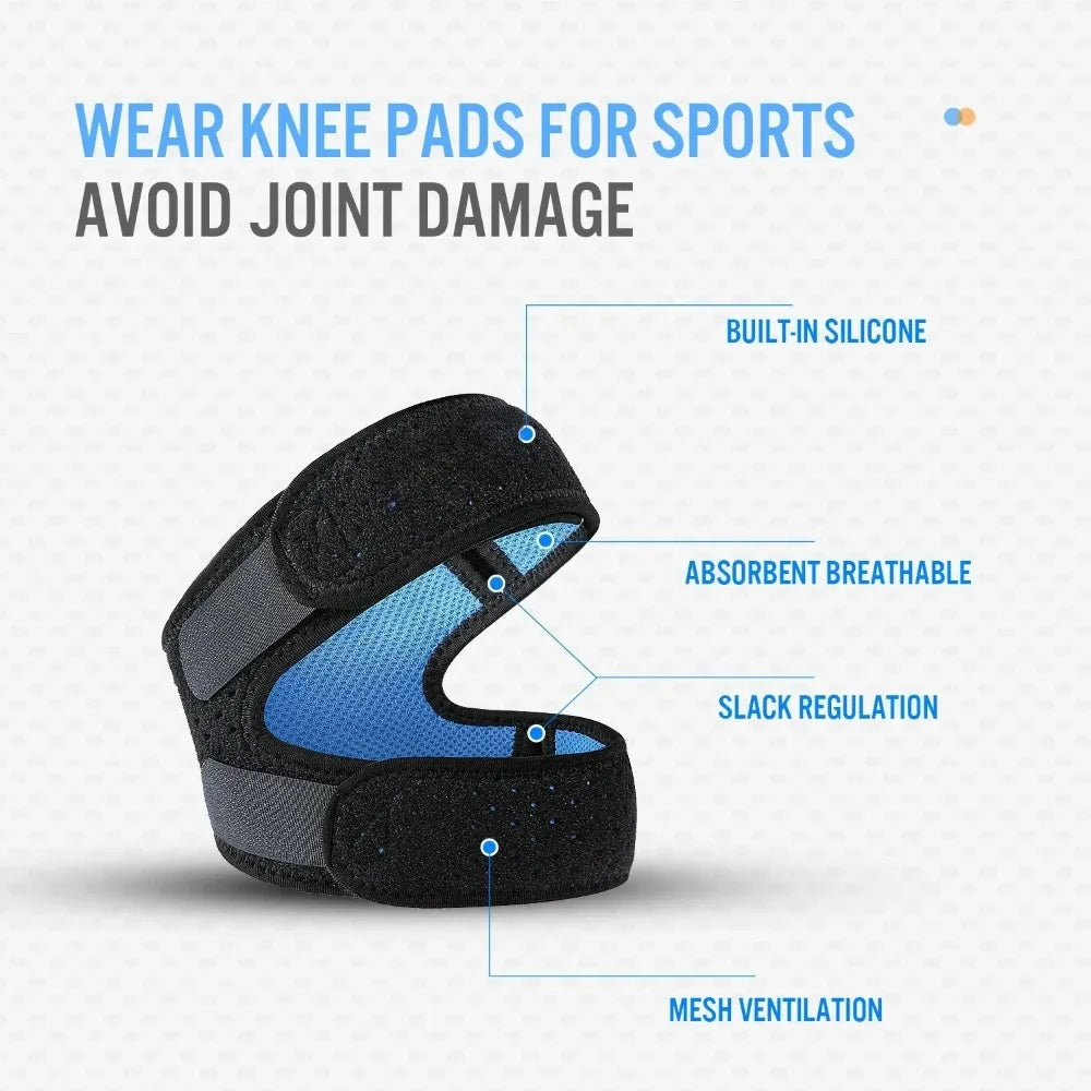 1PC Patellar Tendon Support Strap Knee Braces for Men and Women Kneeain Relief Adjustable Knee Strap for Running Basketball etc.