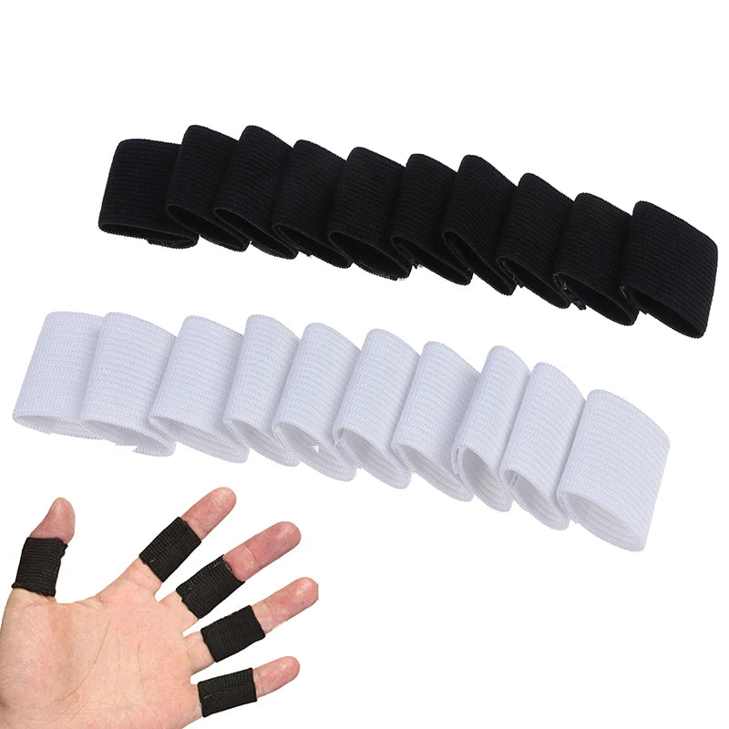 10Pcs Finger Protector Sleeves Stretchy Basketball Volleyball Finger Brace Thumb Support Arthritis Sports Aid Straight Wrap