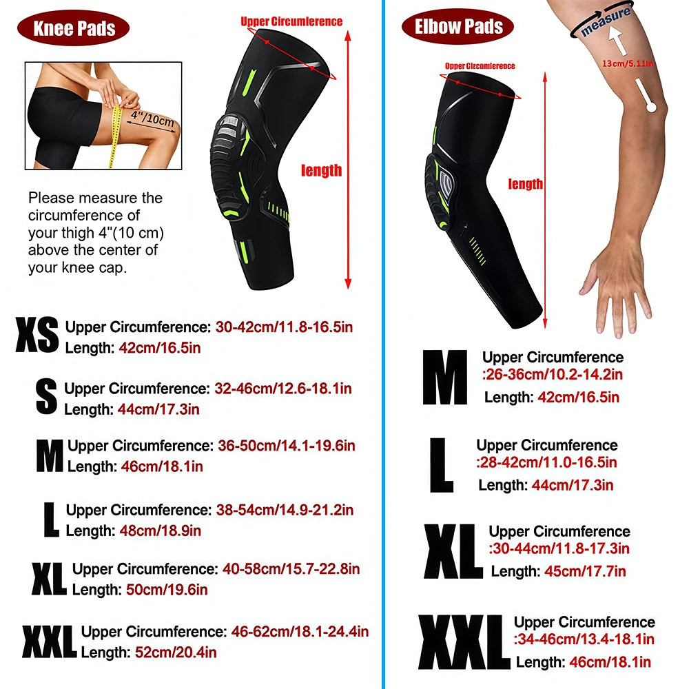 2Pcs/Pair Sport Crashproof Knee Support Pad Elbow Brace Arm Leg Compression Sleeve Outdoor Basketball Football Bicycle Protector